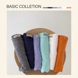 Áo thun trơn tay lỡ phom vừa trẻ em